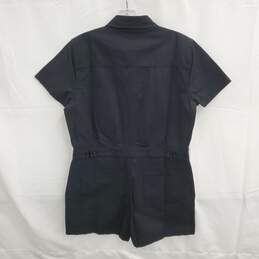 Outerknown Black Short Sleeve Button Up Romper NWT Size M alternative image