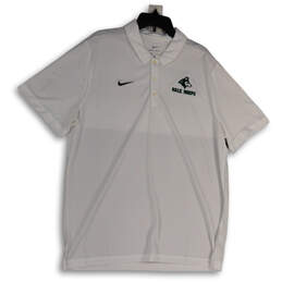 NWT Mens White Hale Hoopes Short Sleeve Dri-Fit Pullover Golf Polo Shirt XL
