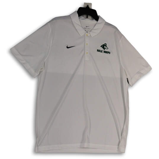 NWT Mens White Hale Hoopes Short Sleeve Dri-Fit Pullover Golf Polo Shirt XL image number 1