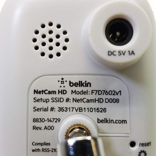 Lot of 3 Belkin Netcam HD Wi-Fi HD Camera with Night Vision F7D7602 image number 13