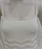 Valentino White Knit Scalloped Lace Spaghetti Strap Sheath Dress Sz S W/COA image number 2