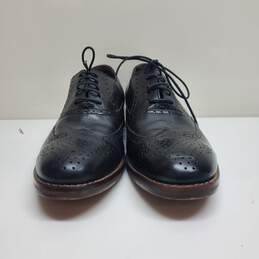 Johnston & Murphy Black Leather Brogue Wingtip Oxford Shoes Size 8 M alternative image