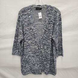 NWT Lane Bryant WM's Blue & White Knitted Cardigan Size 14/16