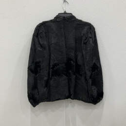 Womens Black Rabbit Fur Long Sleeve Fashionable Winter Wrap Shawl alternative image