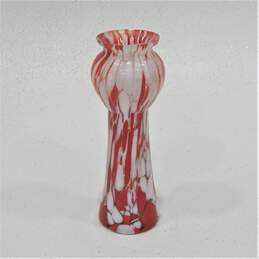 Vintage Art Deco Czech Bohemian Art Glass Confetti Color Splatter Vases alternative image