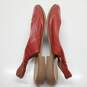 Bueno Leather Pointed Toe Sling Back Flats Red Size 40 image number 3