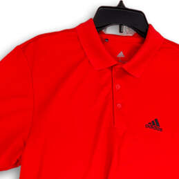 Mens Red Regular Fit Short Sleeve Spread Collar Polo Shirt Size L alternative image