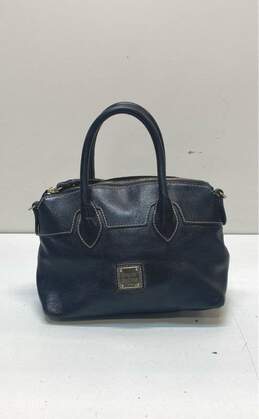 Dooney & Bourke Pebbled Black Leather Top Handle Crossbody Bag