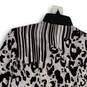 NWT Womens White Brown Animal Print Long Sleeve Pullover Blouse Top Size XS image number 4