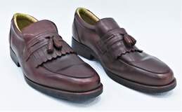Mens Brown Leather Comfort Zone Dress Loafers Mens SZ 14W