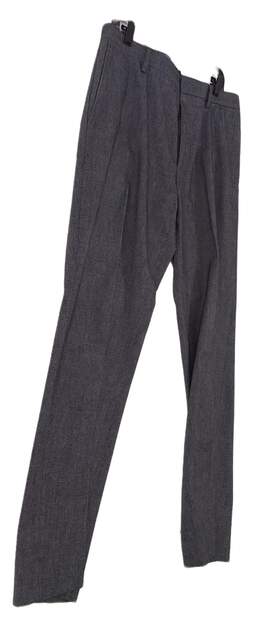 Mens Gray Flat Front Slash Pocket Straight Leg Dress Pants Size 35X32 alternative image