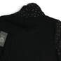 NWT Womens Black Gold Long Sleeve Front Knot Tie Blouse Top Size Medium image number 4