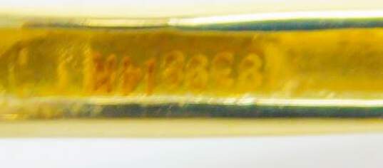 14K Yellow Gold 0.25 CTTW Diamond & Pearl Hinged Bangle Bracelet 11.8g image number 4