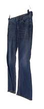 Womens Blue Denim Medium Wash 5 Pocket Design Stretch Bootcut Jeans Size 28/33 image number 3
