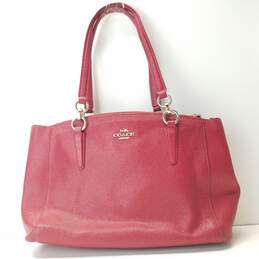 Coach Leather Mini Christie Carryall Satchel Red