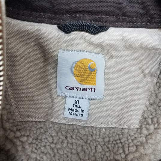 Carhartt Sherpa Lined Workwear Outdoor Jacket Adult Size XL Tall image number 3