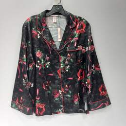 Victoria's Secret Satin Floral Print LS Pajama Top Size S NWT