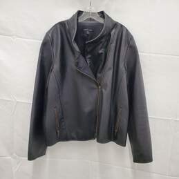 Eileen Fisher WM's 100% Genuine Leather Front Zip Jacket Size XL
