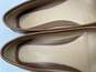 Womens ME17A Brown Leather Slip On Casual Ballet Flats Siz 8.5 M image number 3
