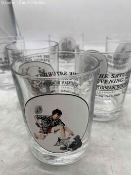 15 Norman Rockwell Painting Christmas Glass Cups alternative image