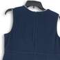 Lands' End Womens Navy Blue Sleeveless Keyhole Neck A-Line Dress Size 16P image number 4
