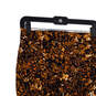 Womens Orange Navy Floral Elastic Waist Pull-On Ankle Pants Size 2 image number 4