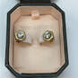 IOB Designer Juicy Couture Gold-Tone Single Crystal Hexagon Stud Earrings image number 1