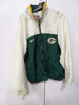 Vintage Reebok Pro Line NFL Green Bay Packers Windbreaker Jacket Men's Size XL