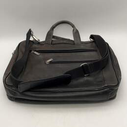 Kenneth Cole Reaction Mens Black Leather Suitcase Crossbody Laptop Bag