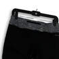 Womens Black Gray Elastic Waist Pull-On Activewear Capri Leggings Size L image number 4