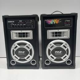 Pair Of Pyle Disco Jam Speakers PSUFM837BT Power On Tested