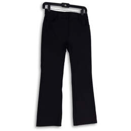 Womens Blue Flat Front 5-Pocket Design Straight Leg Dress Pants Size 00
