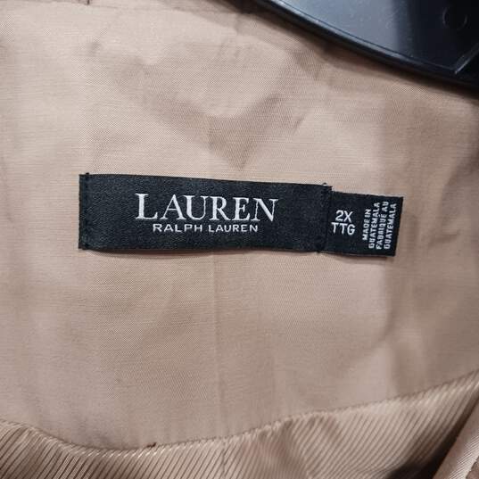 Women’s Lauren by Ralph Lauren Double Breasted Cotton Blend Trench Coat Sz 2X NWT image number 3