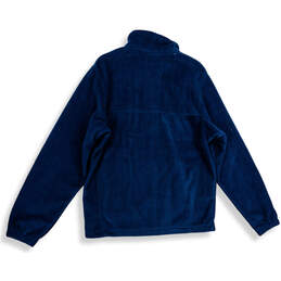 Mens Blue Fleece Long Sleeve Mock Neck Full-Zip Jacket Size Medium alternative image
