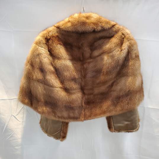 Vintage The Bon Marche Mink Fur Stole Wrap No Size image number 2