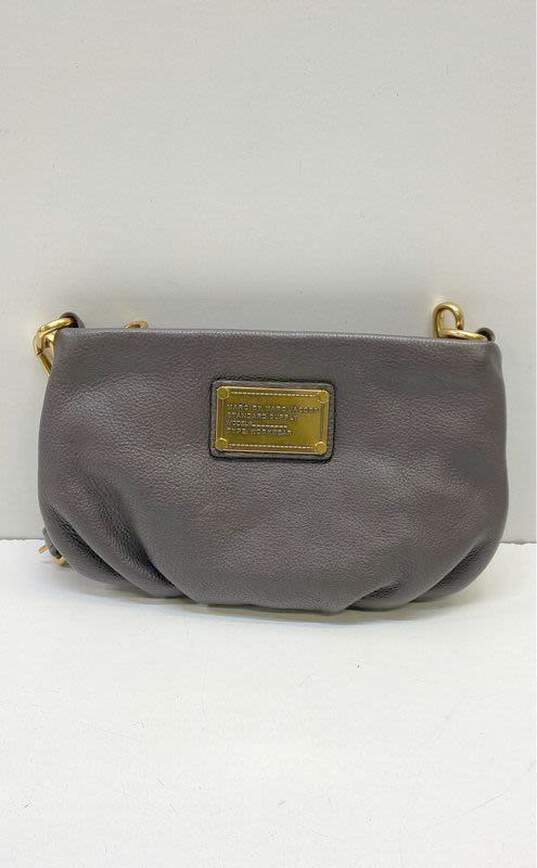 Marc by Marc Jacobs Leather Classic Q Percy Crossbody Grey image number 1