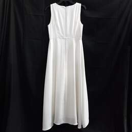 White House Black Market Women's White Sleeveless Front Wrap Romper Size 6 alternative image