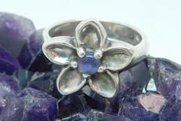 Tiffany & Co 925 Sterling Silver Iolite Flower Ring 5.6g alternative image