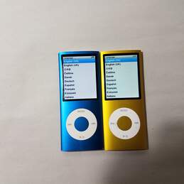 Lot of Two Apple iPod nano 4th Gen Model A1285 Storage 8 GB Each