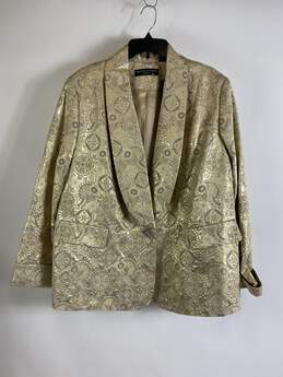 Dana Buchman Women Gold Demask Blazer Jacket 20 NWT