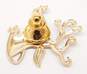 10K Yellow Gold Unique Reindeer Christmas Pin For Repair 1.3g image number 4