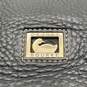 Womens Black Leather Inner Outer Zipper Pocket Drawstring Bucket Bag Purse image number 5