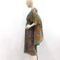 Multicolor Paisley Sleeveless Chiffon Cape Dress image number 8