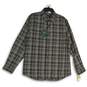 NWT G.H. Bass & Co. Mens Gray Brown Plaid Long Sleeve Button Up Shirt Size L image number 1