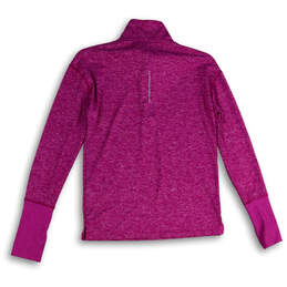 Womens Purple Dri-Fit 1/4 Zip Mock Neck Pullover Activewear T-Shirt Sz XS alternative image