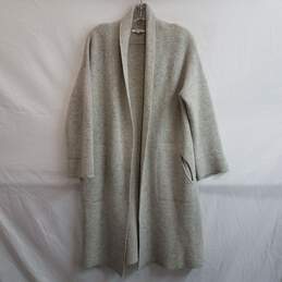 Madewell merino wool light gray open front duster cardigan XS