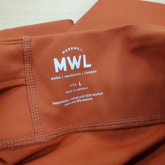 MWL Women Orange Leggings L NWT image number 3