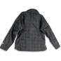 Mens Black Blue Plaid Long Sleeve Full-Zip Pockets Windbreaker Jacket Sz XL image number 2