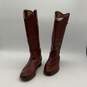 Womens Melissa 77167 Brown Leather Round Toe Knee High Riding Boots Size 9.5 B image number 2