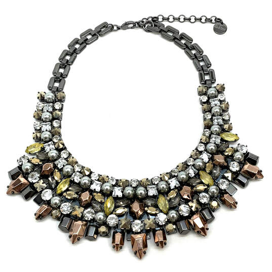 Designer Stella & Dot Kahlo Multicolor Crystal Cut Stone Statement Necklace image number 3